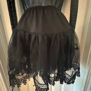 Sexy Halloween lace trimmed lingerie tulle skirt size M/L